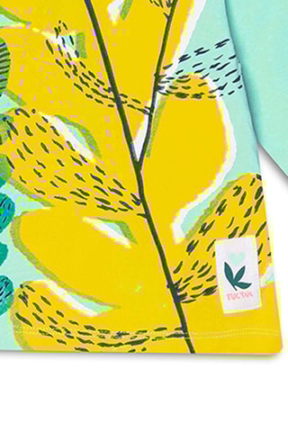 T-shirt Treasure Island - Groen en geel