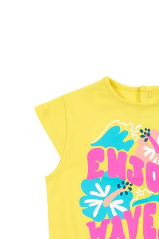 T-shirt Laguna Beach - Geel