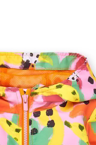 Windjack met Capuchon Banana Records - Geel