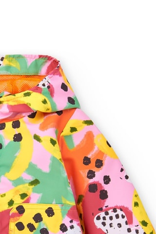 Windjack met Capuchon Banana Records - Geel