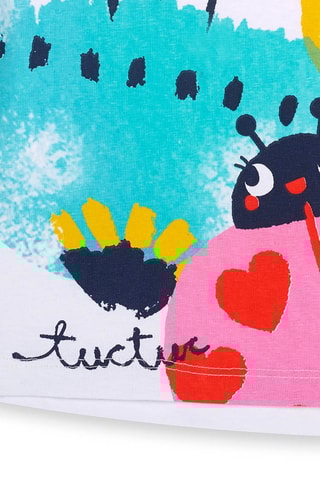 T-shirt Tiny Critters - Wit en roze