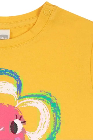 T-shirt Hip Hip Hooray! - Geel