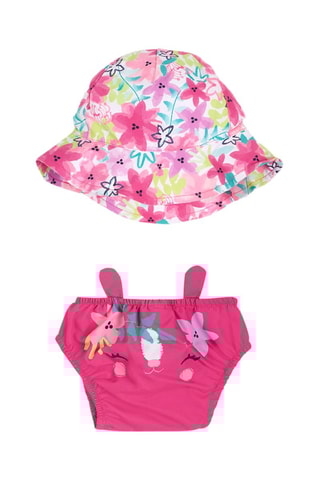 Bobhoedje en Bikinibroekje Time To Plant - Roze