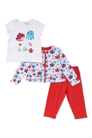 3-delige Set Blub - Wit en rood