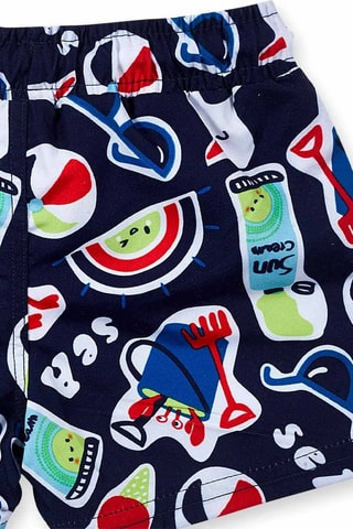 Zwemshort Beach Days - Rood en blauw