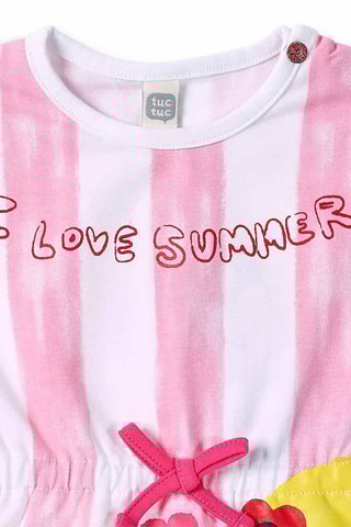 Jurk Creamy Ice - Wit en roze