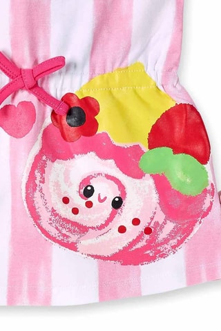 Jurk Creamy Ice - Wit en roze