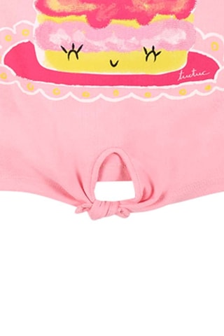 Geknoopt T-shirt Creamy Ice - Roze