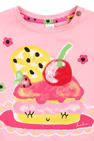 Geknoopt T-shirt Creamy Ice - Roze