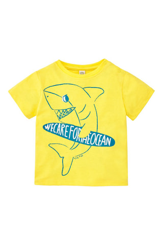 T-shirt Laguna Beach - Geel