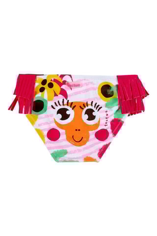 Bikinibroekje Banana Records - Wit, rood en oranje