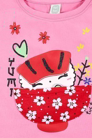 2 T-shirts en Bermuda Hey Sushi - Wit