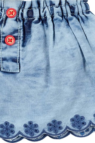 T-shirt en Spijkerrok Fruiti - Wit en blauw