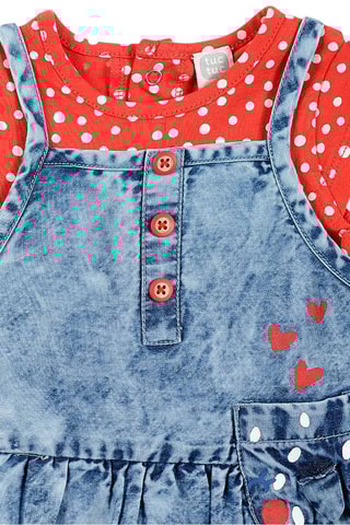 Jurk met trompe-l'oeil en Onderbroek Fruiti - Blauw