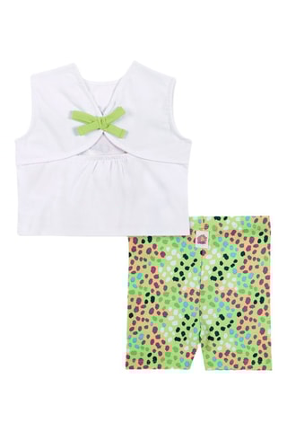 T-shirt en Legging Tropadelic - Wit en groen