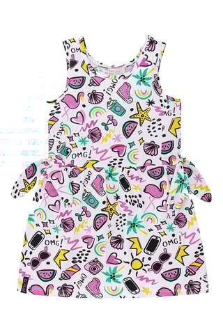 Jurk Flamingo Mood - Wit en roze