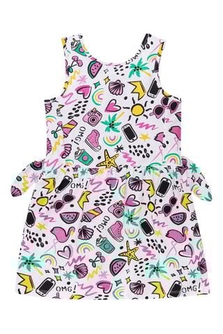 Jurk Flamingo Mood - Wit en roze