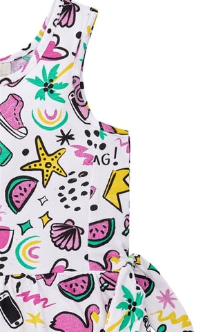 Jurk Flamingo Mood - Wit en roze