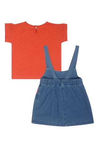 T-shirt en Spijkertuinjurk Holidays - Blauw