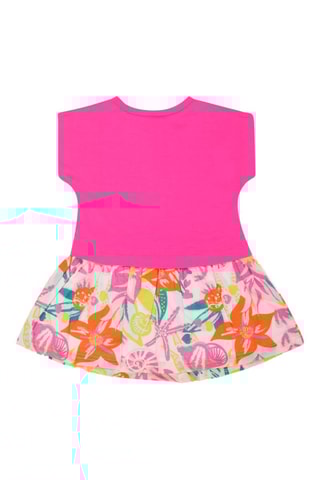 Jurk met trompe-l’oeil Seashell - Roze