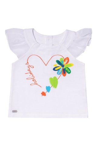 T-shirt Holidays - Wit en oranje