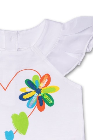 T-shirt Holidays - Wit en oranje