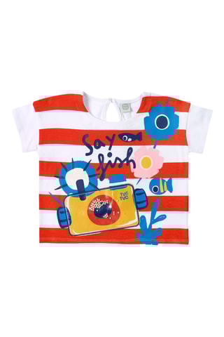 T-shirt Salty Air - Wit en rood