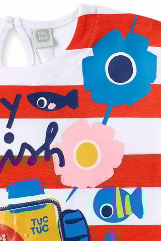 T-shirt Salty Air - Wit en rood