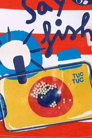 T-shirt Salty Air - Wit en rood