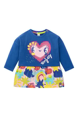 Jurk Trompe-l’oeil Run Sing Jump - Blauw