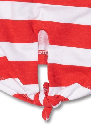 Geknoopt T-shirt Hello Playa - Rood