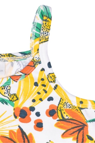 Jurk Tropic Feelings - Groen en geel