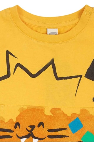 T-shirt Hip Hip Hooray! - Geel