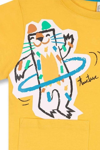 T-shirt Hip Hip Hooray! - Geel