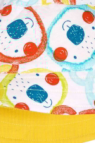 Dubbelzijdig bobhoedje Sunday - Geel