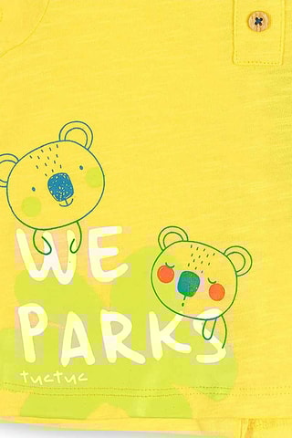 T-shirt en Short Sunday - Groen en geel