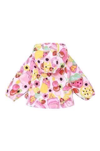 Windjack met Capuchon Creamy Ice - Wit en roze