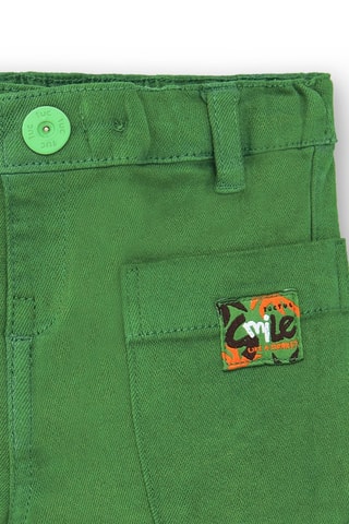 Spijkerbermuda Banana Records - Groen