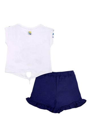 T-shirt en Short Ocean Wonders - Wit en blauw