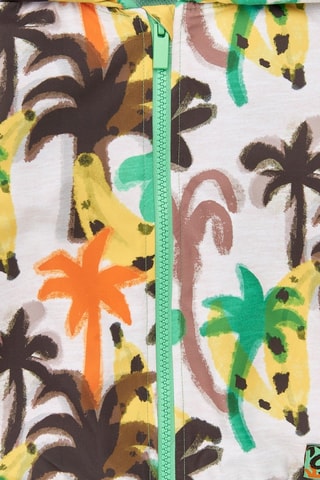 Windjack met Capuchon Banana Records - Beige en oranje