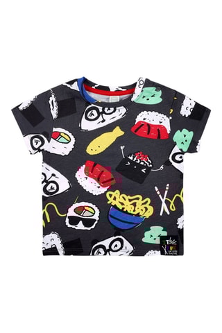 T-shirt Hey Sushi - Zwart