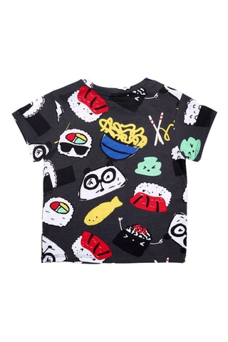 T-shirt Hey Sushi - Zwart