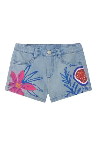 Spijkershort Acid Bloom - Blauw