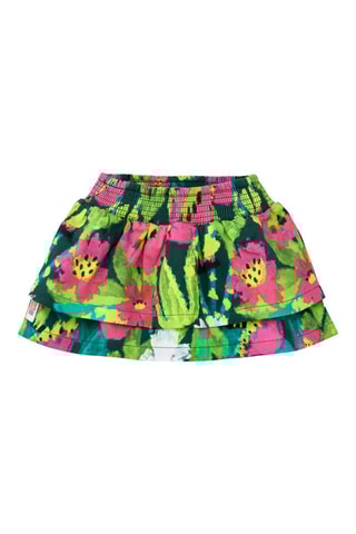 Rok met Ruches Tropadelic - Groen