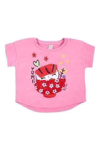 T-shirt Hey Sushi - Roze