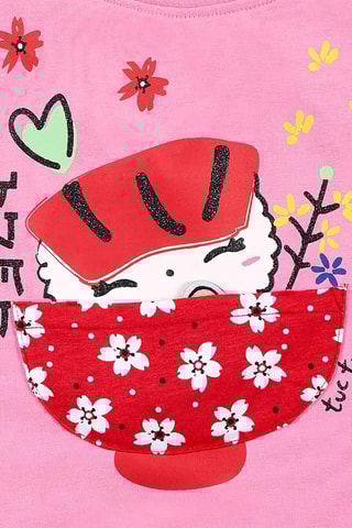 T-shirt Hey Sushi - Roze