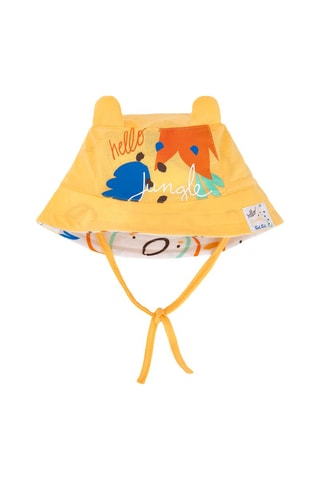 Dubbelzijdig bobhoedje Animal Life - Oranje