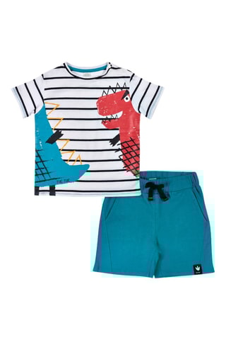 T-shirt en Short Juicy - Wit en groen