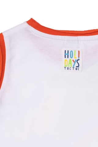 T-shirt Holidays - Wit en rood