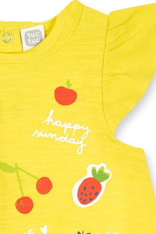 T-shirt en Bloomer Sunday - Wit en geel